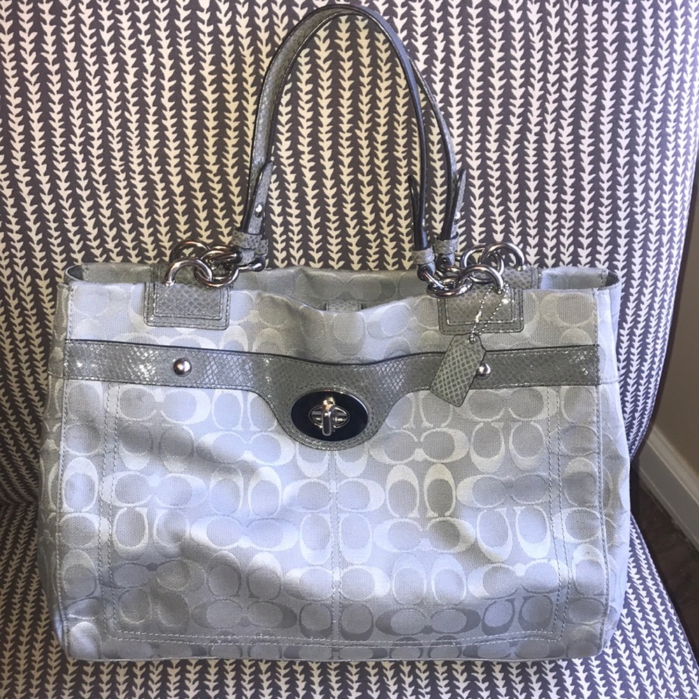 Gorgeous Blue Coach Tote!